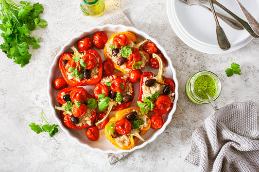 Gefüllte Paprika mit Quinoa und Gemüse