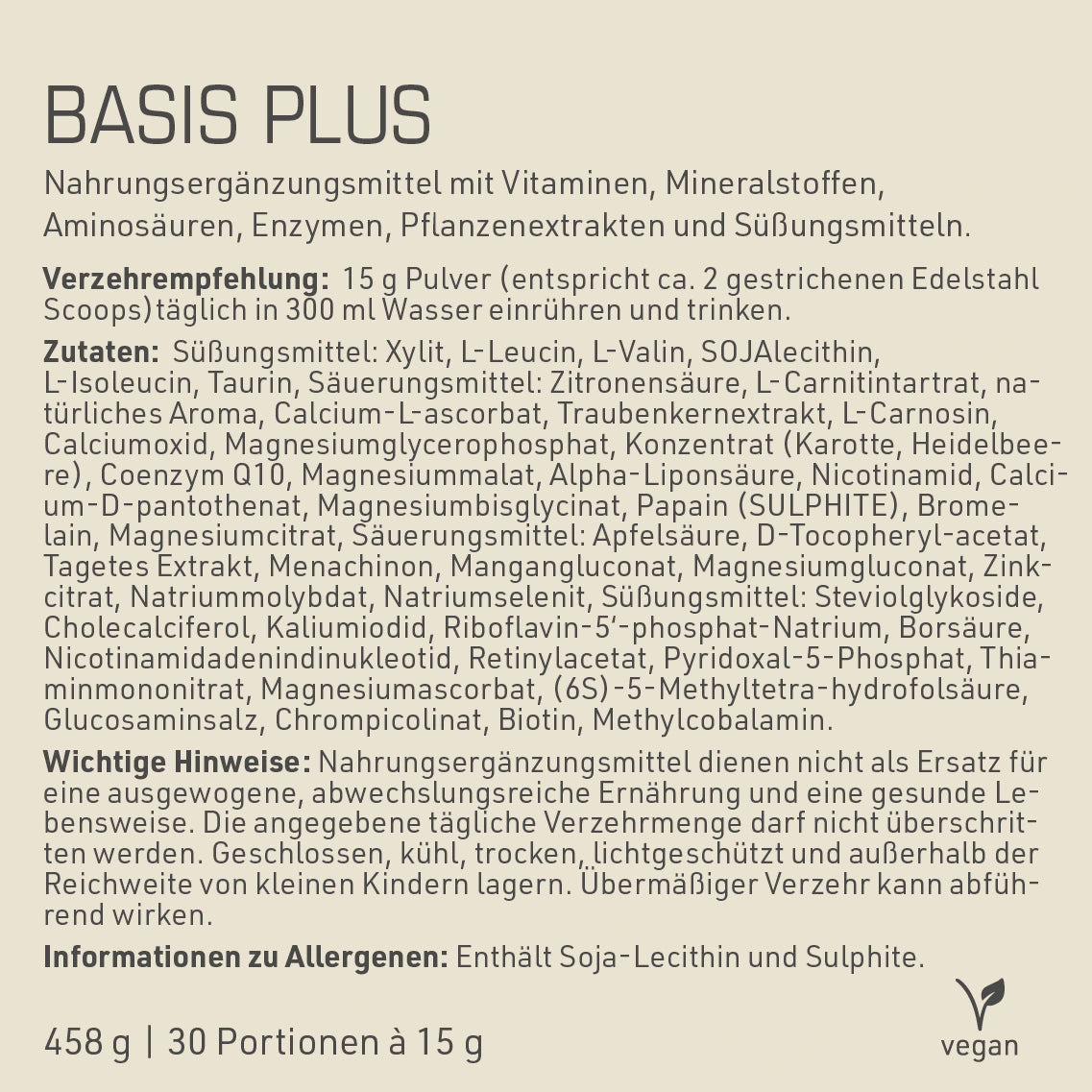 Inhaltsangaben von Basis Plus