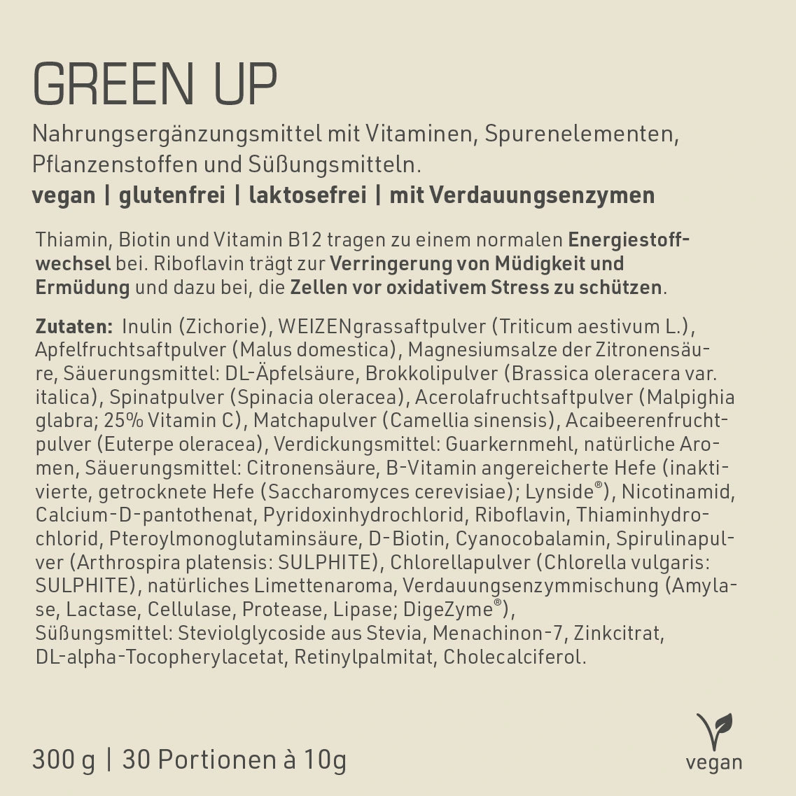 Inhaltsangaben Green Up