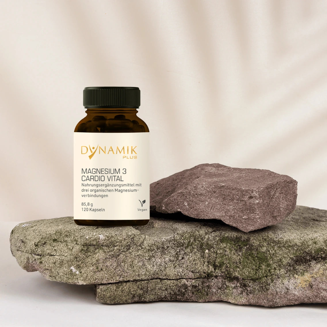 Magnesium 3 Cardio Vital Nahrungsergänzung auf Steinen