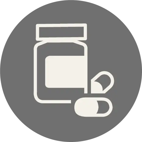 Icon eines Behälters mit Kapseln 
