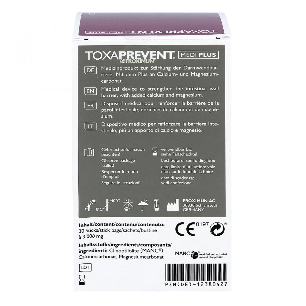 Rückseite FROXIMUN Toxaprevent Medi Plus Verpackung 