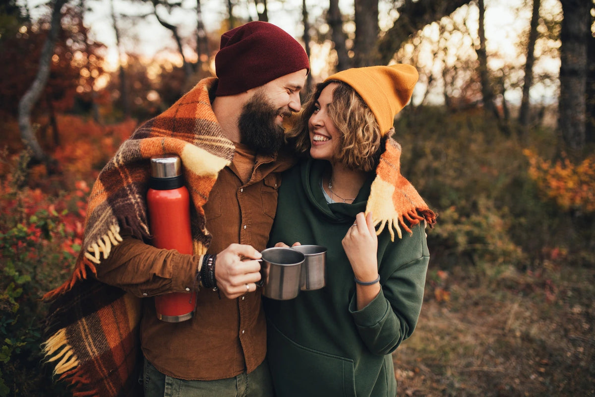 Tee Herbst Winter Gesund Glücklich Warm Gemütlich Paar Freude Tasse Becher