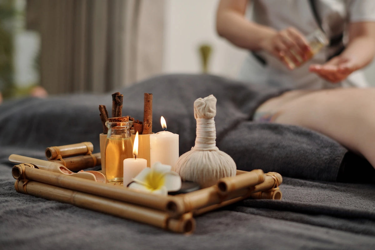 Yoga Ayurveda Entspannung Massage Kerzen Aroma